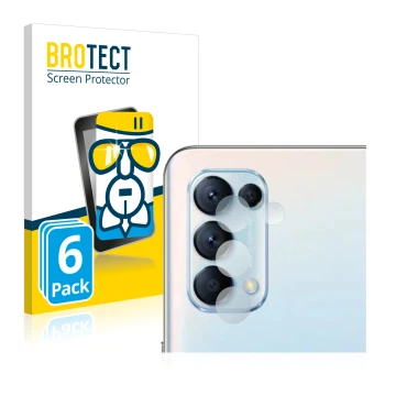 Front side of a product packaging with the brand logo BROTECT. Next to it is the device Oppo Find X3 Lite (ONLY Camera Lens) s