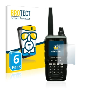 Front side of a product packaging with the brand logo BROTECT. Next to it is the device Aor AR-DV10 shown with the correspondi