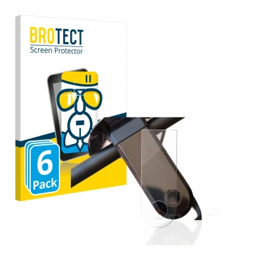 Front side of a product packaging with the brand logo BROTECT. Next to it is the device NIU KQi3 Sport shown with the correspo