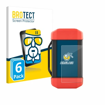 Front side of a product packaging with the brand logo BROTECT. Next to it is the device Launch SRDs SmartLink shown with the c