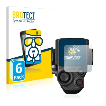 Front side of a product packaging with the brand logo BROTECT. Next to it is the device DJI RS 3 Pro shown with the correspond