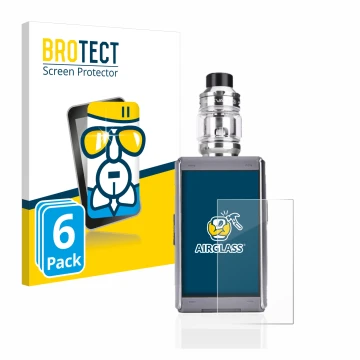 Front side of a product packaging with the brand logo BROTECT. Next to it is the device GeekVape T200 shown with the correspon