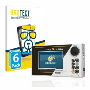 Front side of a product packaging with the brand logo BROTECT. Next to it is the device Rover TAB 5 ULTRA shown with the corre