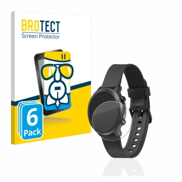 Front side of a product packaging with the brand logo BROTECT. Next to it is the device Doro Watch shown with the correspondin