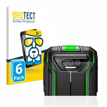 Front side of a product packaging with the brand logo BROTECT. Next to it is the device Doogee S41 Pro (ONLY Camera Lens) show