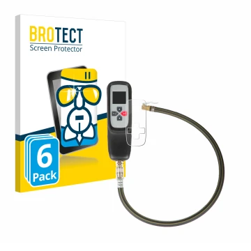 Front side of a product packaging with the brand logo BROTECT. Next to it is the device Bartec TAP 100 /200 shown with the cor