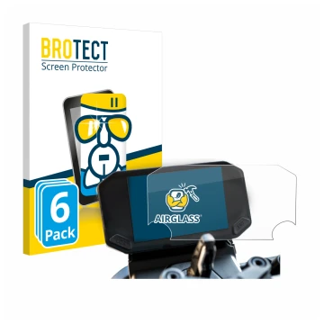 Front side of a product packaging with the brand logo BROTECT. Next to it is the device VOGE 350 AC shown with the correspondi