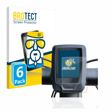 Front side of a product packaging with the brand logo BROTECT. Next to it is the device Specialized turbo vado 4.0 2022 (E-Bik