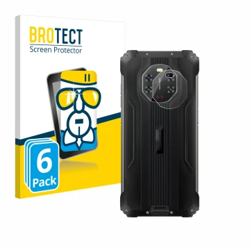 Front side of a product packaging with the brand logo BROTECT. Next to it is the device Blackview BL8800 5G (ONLY Camera Lens)