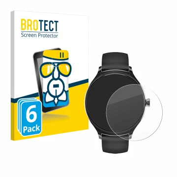 Front side of a product packaging with the brand logo BROTECT. Next to it is the device Pireware Harmony 4 shown with the corr