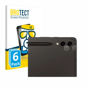 Front side of a product packaging with the brand logo BROTECT. Next to it is the device Samsung Galaxy Tab S9 Plus WiFi (ONLY 