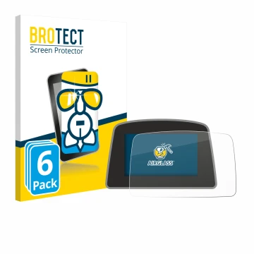 Front side of a product packaging with the brand logo BROTECT. Next to it is the device PowaKaddy C2i shown with the correspon