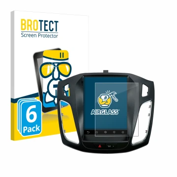 Front side of a product packaging with the brand logo BROTECT. Next to it is the device Isudar Ford/Focus MK3 2012–2019 shown 