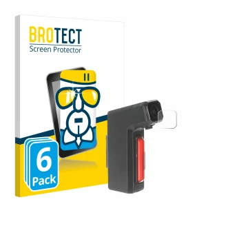Front side of a product packaging with the brand logo BROTECT. Next to it is the device Tooo Cycling DVR80 shown with the corr