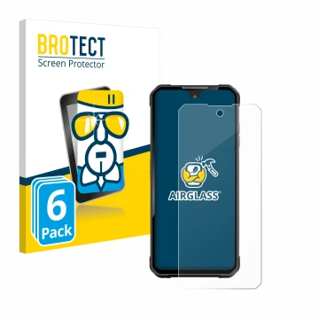 Front side of a product packaging with the brand logo BROTECT. Next to it is the device iiiF150 Air 1 Ultra Plus (2023) shown 