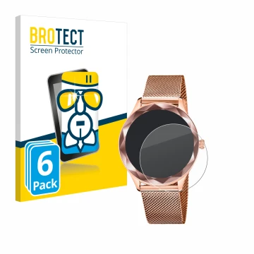 Front side of a product packaging with the brand logo BROTECT. Next to it is the device Lotus SMARTIME 50036/1 shown with the 