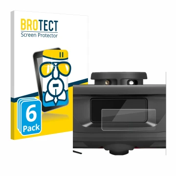 Front side of a product packaging with the brand logo BROTECT. Next to it is the device Roborock Q Revo (ONLY Camera) shown wi