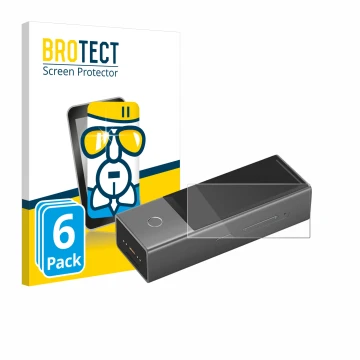 Front side of a product packaging with the brand logo BROTECT. Next to it is the device Timekettle X1 shown with the correspon