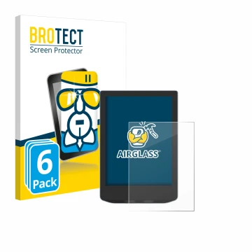 Front side of a product packaging with the brand logo BROTECT. Next to it is the device Vivlio Light HD shown with the corresp