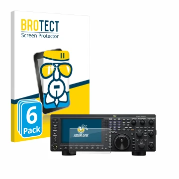 Front side of a product packaging with the brand logo BROTECT. Next to it is the device Kenwood TS-890S shown with the corresp