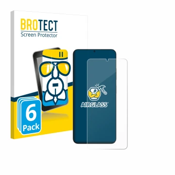 Front side of a product packaging with the brand logo BROTECT. Next to it is the device Blackview Oscal Tiger 10 shown with th