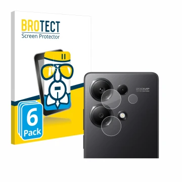 Front side of a product packaging with the brand logo BROTECT. Next to it is the device Xiaomi Redmi Note 13 Pro 4G (ONLY Came