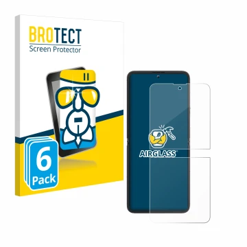 Front side of a product packaging with the brand logo BROTECT. Next to it is the device Blackview Hero 10 (Front display) show