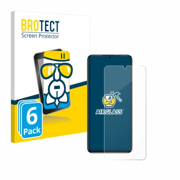 Front side of a product packaging with the brand logo BROTECT. Next to it is the device Oukitel C50 shown with the correspondi