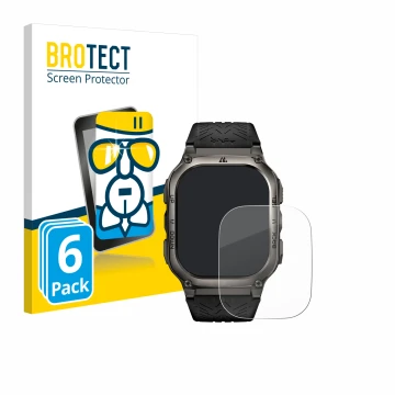 Front side of a product packaging with the brand logo BROTECT. Next to it is the device Kospet Tank M3 shown with the correspo