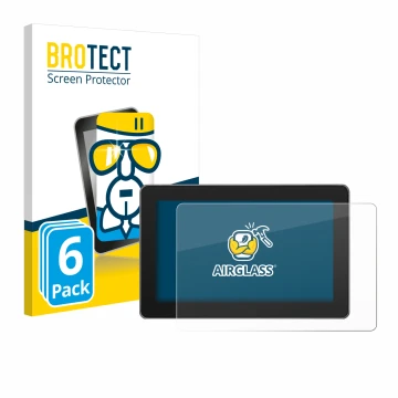 Front side of a product packaging with the brand logo BROTECT. Next to it is the device SmallHD Indie 5 shown with the corresp