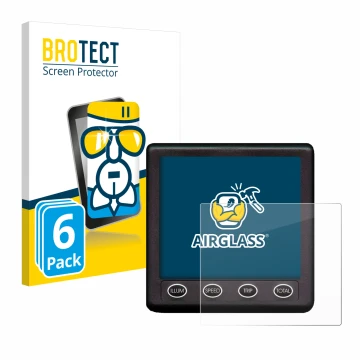 Front side of a product packaging with the brand logo BROTECT. Next to it is the device Nasa Marine Instruments Clipper Duet S