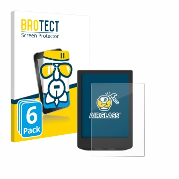 Front side of a product packaging with the brand logo BROTECT. Next to it is the device Vivlio Light HD Color shown with the c