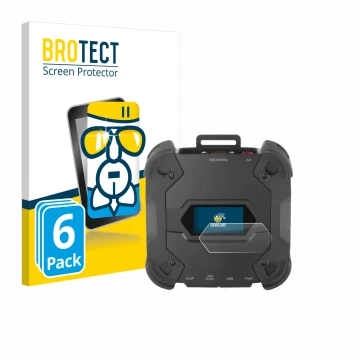 Front side of a product packaging with the brand logo BROTECT. Next to it is the device Texa TXT MULTIHUB shown with the corre