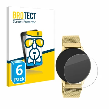 Front side of a product packaging with the brand logo BROTECT. Next to it is the device Oozoo Q00121 shown with the correspond