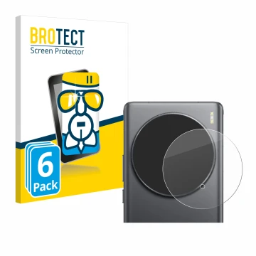 Front side of a product packaging with the brand logo BROTECT. Next to it is the device Vivo X100 Ultra (ONLY Camera Lens) sho