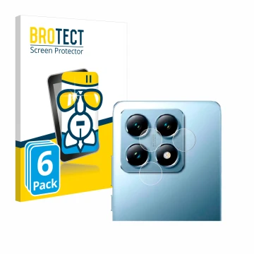 Front side of a product packaging with the brand logo BROTECT. Next to it is the device Xiaomi 14T (ONLY Camera Lens) shown wi