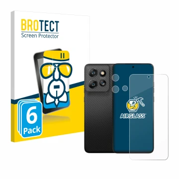 Front side of a product packaging with the brand logo BROTECT. Next to it is the device Motorola ThinkPhone 25 (Front+Camera) 
