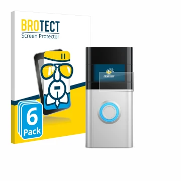 Front side of a product packaging with the brand logo BROTECT. Next to it is the device Ring Video Doorbell 3 Plus shown with 