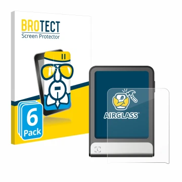 Front side of a product packaging with the brand logo BROTECT. Next to it is the device Ledger Flex shown with the correspondi