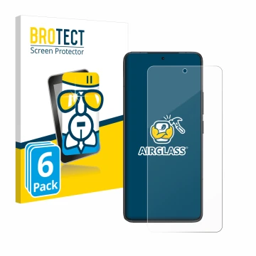 Front side of a product packaging with the brand logo BROTECT. Next to it is the device Xiaomi Redmi K80 Pro shown with the co