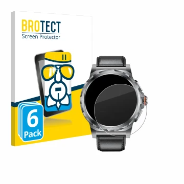 Front side of a product packaging with the brand logo BROTECT. Next to it is the device LIGE SML6-R-E 1.43