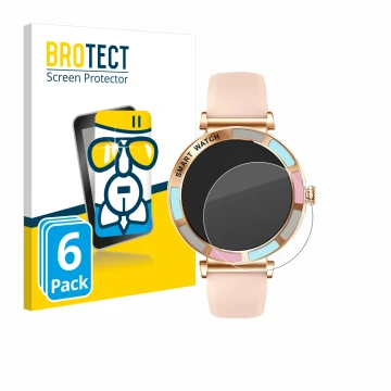 Front side of a product packaging with the brand logo BROTECT. Next to it is the device Braidol Smartwatch 1.27
