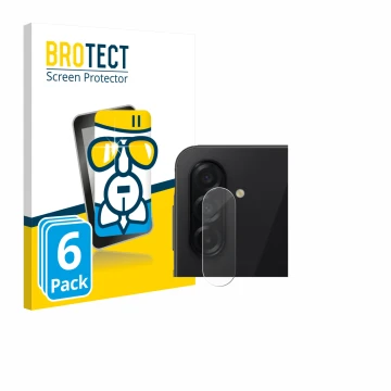 Front side of a product packaging with the brand logo BROTECT. Next to it is the device Samsung Galaxy A26 5G Enterprise Editi