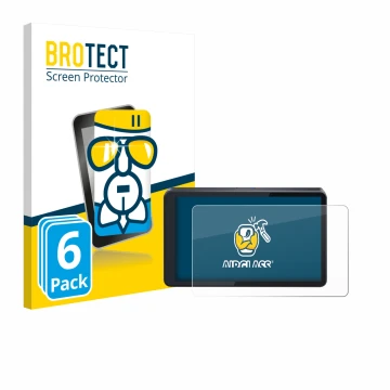 Front side of a product packaging with the brand logo BROTECT. Next to it is the device CARabc DB601 shown with the correspond