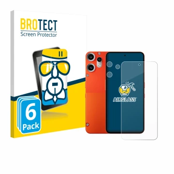 Front side of a product packaging with the brand logo BROTECT. Next to it is the device Nothing CMF Phone 2 Pro (Front+Camera)