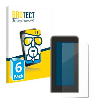 Front side of a product packaging with the brand logo BROTECT. Next to it is the device Tenways CGO600 Pro shown with the corr