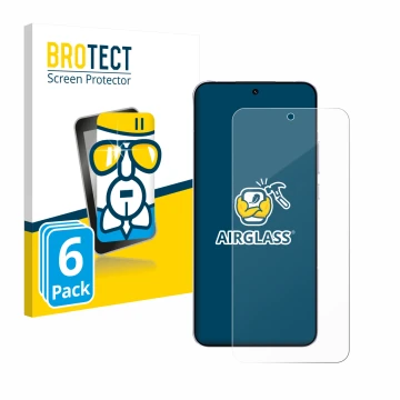 Front side of a product packaging with the brand logo BROTECT. Next to it is the device Oppo Reno 14 Pro shown with the corres