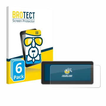 Front side of a product packaging with the brand logo BROTECT. Next to it is the device Vantrue Nexus 4 Pro shown with the cor