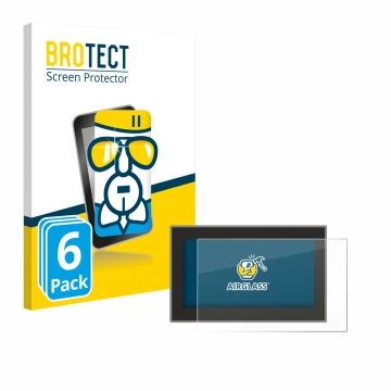 Front side of a product packaging with the brand logo BROTECT. Next to it is the device Headrush Flex Prime shown with the cor