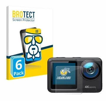 Front side of a product packaging with the brand logo BROTECT. Next to it is the device Wolfang GA420 shown with the correspon